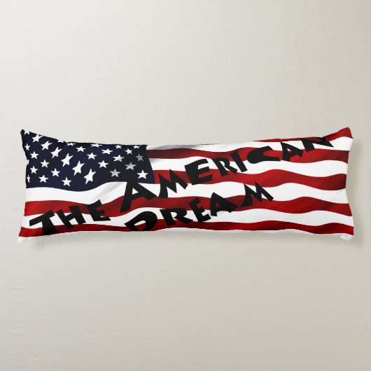 Amerikanische Flagge mit Text Seitenschläferkissen (Vorderseite)
