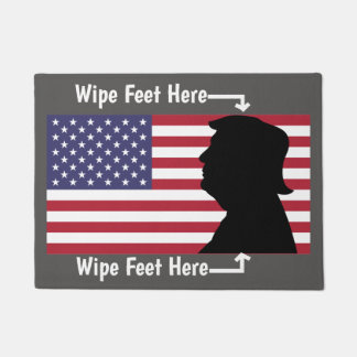Amerikanische Flagge mit Trump-Chef-Abwischfüße hi Fußmatte