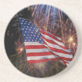 Amerikanische Flagge mit Untersetzer (Vorne)