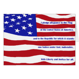 Amerikanische Flagge mit Versprechen auf Streifen