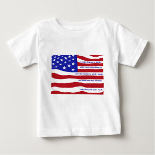 Amerikanische Flagge mit Versprechen auf Streifen Baby T-shirt