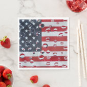 Amerikanische Flagge mit Wassertropfen Serviette (Beispiel)