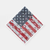 Amerikanische Flagge mit Wassertropfen Serviette (Ecke)