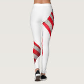Amerikanische Flagge mit weißem Hintergrund mit Na Leggings (Rückseite)