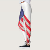 Amerikanische Flagge mit weißem Hintergrund mit Na Leggings (Links)