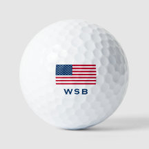 Amerikanische Flagge Monogram Golf Balls