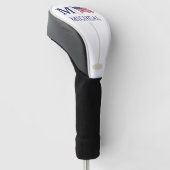 Amerikanische Flagge Monogramm Name Golf Headcover (angewinkelt)