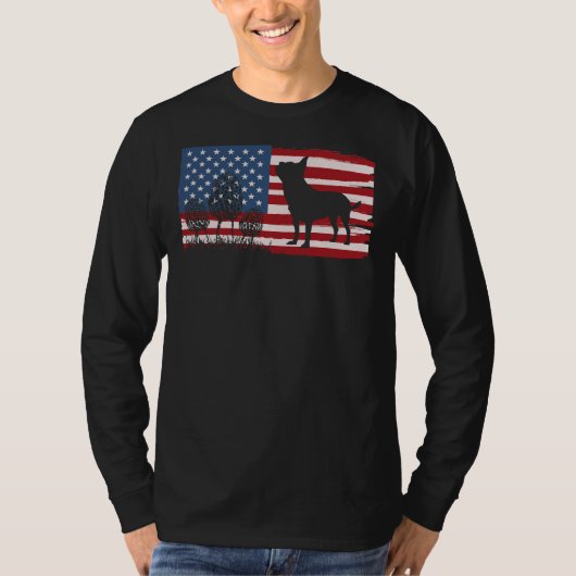 Amerikanische Flagge Morel Mushroom Amp Chihuahua  T-Shirt (Vorderseite)