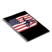 Amerikanische Flagge Motocross Notizblock (Rechte Seite)