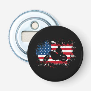 Amerikanische Flagge Motorrad Funny Sport Lover Flaschenöffner