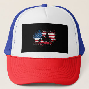 Amerikanische Flagge Motorrad Funny Sport Lover Truckerkappe