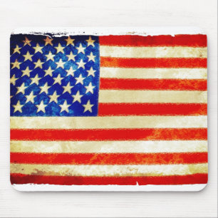 Amerikanische Flagge mousepad am 4. Juli