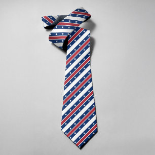 Amerikanische Flagge Muster Unabhängigkeitstag USA Krawatte