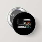 Amerikanische Flagge Mutter Schwiegermutter Liebli Button (Vorne & Hinten)