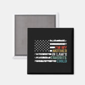 Amerikanische Flagge Mutter Schwiegermutter Liebli Magnet (Vorderseite/Rückseite)