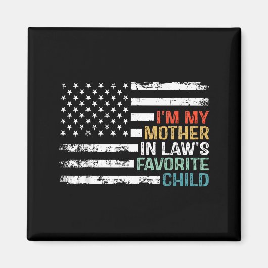 Amerikanische Flagge Mutter Schwiegermutter Liebli Magnet (Vorne)