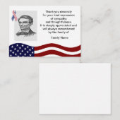 Amerikanische Flagge nach Beerdigung Danke, Karten (Vorne/Hinten)