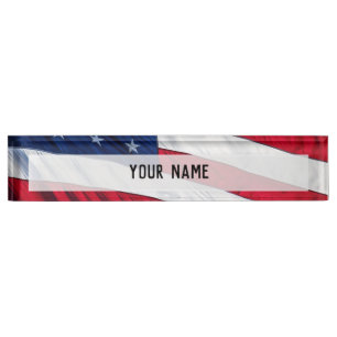 Amerikanische Flagge Namensplakette