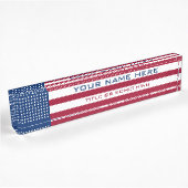 Amerikanische Flagge Namensplakette