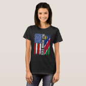 Amerikanische Flagge Namibia Flag Beste Pepaw-Fami T-Shirt (Vorne ganz)