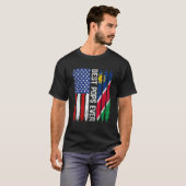 Amerikanische Flagge Namibia Flag Beste Pop je Fam T-Shirt (Vorne ganz)