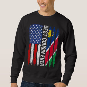 Amerikanische Flagge Namibia Flag Bester Cousin je Sweatshirt