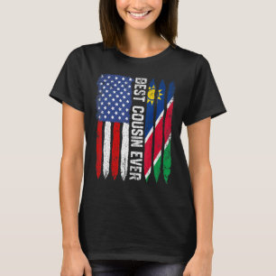 Amerikanische Flagge Namibia Flag Bester Cousin je T-Shirt