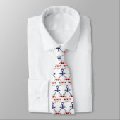 Amerikanische Flagge Nautic Anchor Neck Tie Krawatte (Gebunden)