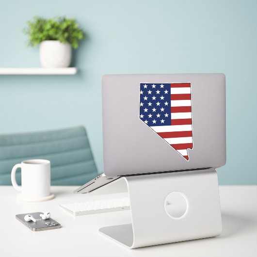 Amerikanische Flagge Nevada Aufkleber (Laptop auf Schreibtisch)