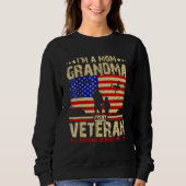 Amerikanische Flagge nichts stört eine Mama Oma un Sweatshirt (Vorderseite)