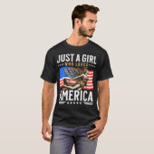 Amerikanische Flagge nur ein Mädchen, das Amerika  T-Shirt (Vorne ganz)