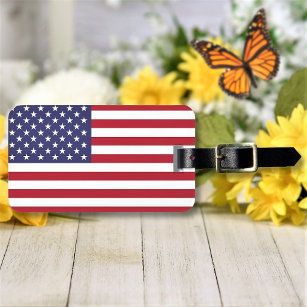 Amerikanische Flagge oder kundenspezifisches Foto  Gepäckanhänger