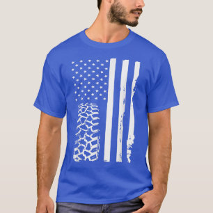 Amerikanische Flagge Offroad Lkw 4x4 Muddin 4-Rad T-Shirt