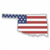 Amerikanische Flagge Oklahoma Aufkleber (Vorderseite)