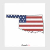Amerikanische Flagge Oklahoma Aufkleber (Blatt)