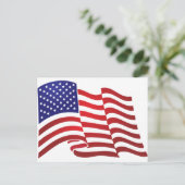 AMERIKANISCHE FLAGGE ONDULATING - GROSSE POSTKARTE (Stehend Vorderseite)