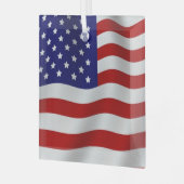 Amerikanische Flagge Ornament Aus Glas (Vorderseite links)
