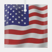Amerikanische Flagge Ornament Aus Glas (Vorderseite)