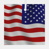 Amerikanische Flagge Ornament Aus Glas (Rückseite)