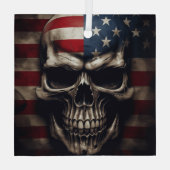 Amerikanische Flagge Ornament Aus Glas (Rückseite)