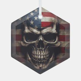 Amerikanische Flagge Ornament Aus Glas