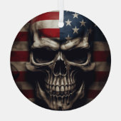 Amerikanische Flagge Ornament Aus Glas (Rückseite)