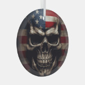 Amerikanische Flagge Ornament Aus Glas (Vorderseite Rechts)