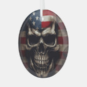 Amerikanische Flagge Ornament Aus Glas (Vorderseite links)