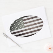 Amerikanische Flagge Ovaler Aufkleber (Umschlag)
