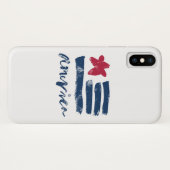 Amerikanische Flagge Paintstrokes Case-Mate iPhone Hülle (Rückseite (Horizontal))