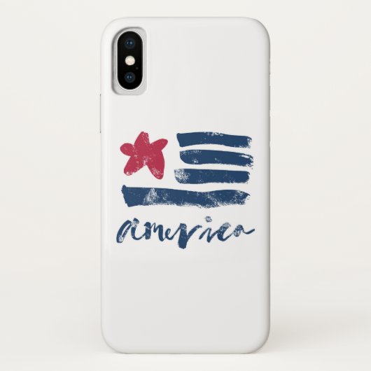 Amerikanische Flagge Paintstrokes Case-Mate iPhone Hülle (Rückseite)