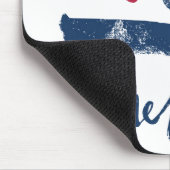 Amerikanische Flagge Paintstrokes Mousepad (Ecke)
