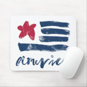 Amerikanische Flagge Paintstrokes Mousepad (Mit Mouse)