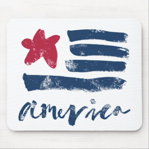 Amerikanische Flagge Paintstrokes Mousepad